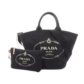 Prada Pre-owned Tote Bags, female, Black, Size: ONE SIZE Pre-owned Canapa Canvas Handbag