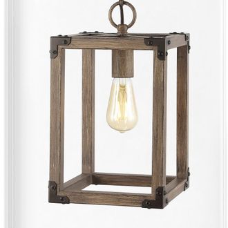 Jonathan Y Designs Magnolia 8.13 Adjustable Iron Rustic Farmhouse LED Pendant