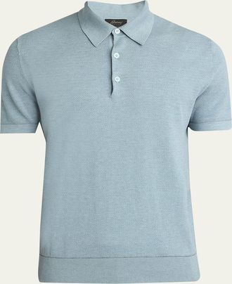 Brioni Mens Sea Island Polo Shirt