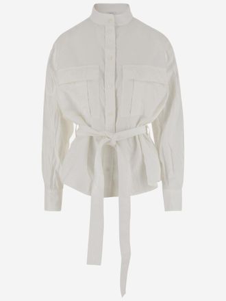 Ferragamo White Saharan Shirt