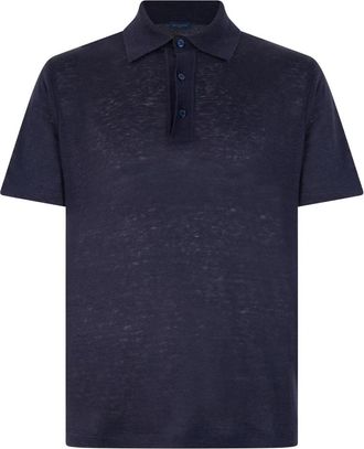 Paul & Shark Linnen Polo - Heren - Polos - Blauw - M - Linnen - Tops
