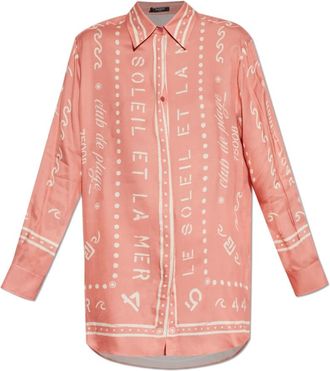 Balmain Shirt met print - Dames - Overhemden - Roze - XS - Overhemden