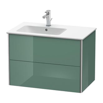 Duravit Duravit Xsquare Mueble De Pared 81.0 X 47.8 Cm, 2 Cajones, Para El Lavabo Me De Starck 234583, Bol A La Izquierda, Color (frente/cuerpo): Jade Laca Al