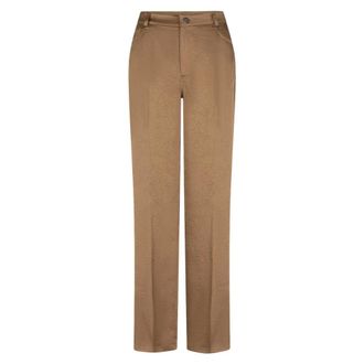 Dante6 Summit 5-pocket satijnen broek in Toffee - Dames - Broeken - Bruin - Maat: S Satijn