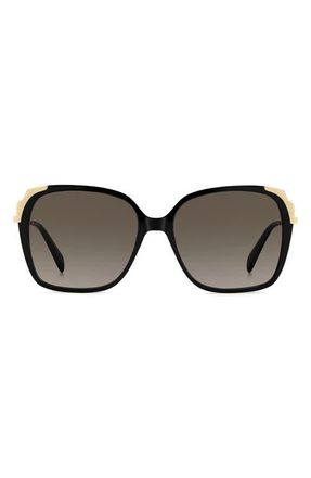 Kate Spade New York kenley 59mm gradient square sunglasses in Gold Black/brown Sf at Nordstrom