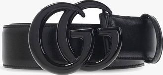 Gucci GG Marmont Buckle Wide Leather Belt, Size 95 cm