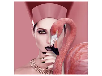 Schubiger M&ouml;bel Digitaldruck auf Glas Kleopatra mit Flamingo