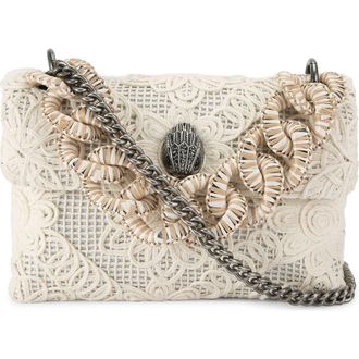 Kurt Geiger Medium Kensington Flower Lace Convertible Shoulder Bag in Cream Comb at Nordstrom Rack