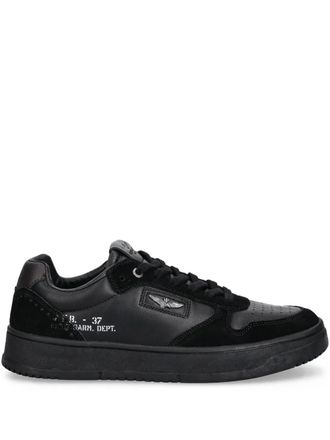 Aeronautica perforated panelled sneakers - Nero