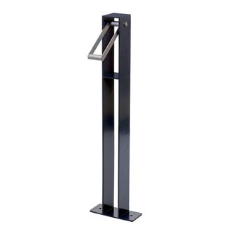 Hhg Hhg - Aparcabicicletas 302, Soporte Inclinado Para Bicicletas, Acero Galvanizado Con Recubrimiento En Polvo Para Exteriores 96x24x10cm, Antracita