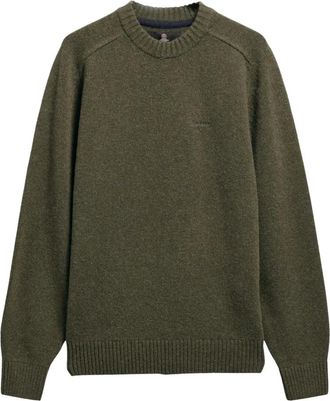 Barbour Jersey Newtown Cuello Redondo - Knitwear - Hombre - Verde - 2XL