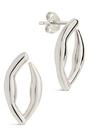 Sterling Forever Sharee Contoured Stud Earrings in Silver at Nordstrom Rack