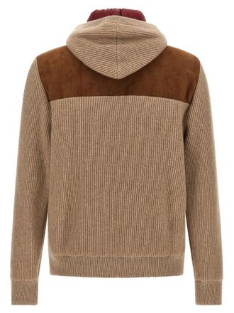 Brunello Cucinelli Suede and Cashmere Blend Jacket - Brown