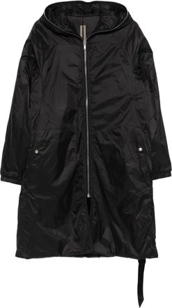 Rick Owens hooded coat - women - Polyamide/Polyester - L - Black