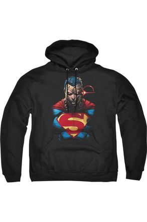 Gildan Superman Displeased Adult Pull Over Hoodie / Hooded Sweatshirt