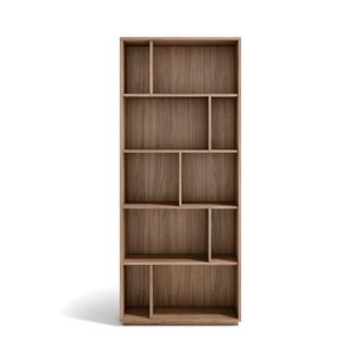 HERDASA Estanter&iacute;a librer&iacute;a en melamina nogal 191x80x32 cm
