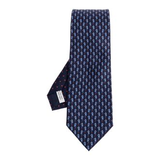 Ferragamo Ties, male, Blue, Size: ONE SIZE Cavalluccio Silk Tie