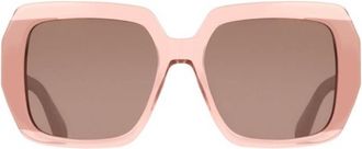 Ferragamo Brown Square Ladies Sunglasses SF2081S 668 56