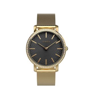 Timex Transcend Celestial Gold-Tone/Black Ladies Watch