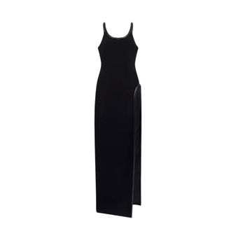DAVID KOMA Party Dresses, female, Black, Size: XS Leather Tubes Dress