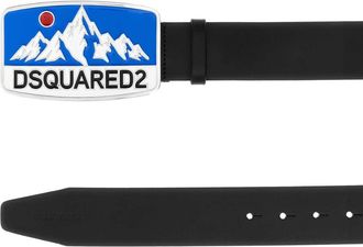 Dsquared2 Mountain Logo Buckle Belt - Black