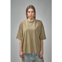 VETEMENTS Oval Logo Cropped Boxy T-Shirt