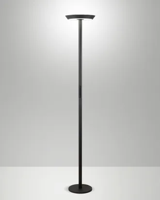 Fabas Luce Lampada Da Terra Fizz A Led 50w Integrato, Struttura In Alluminio E Metacrilato, Cct Regolabile 2700k-4000k, Antracite - Fizz
