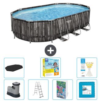Bestway Piscina Bestway Power Steel Oval - 610x366x122 Cm - 8-piezas S566