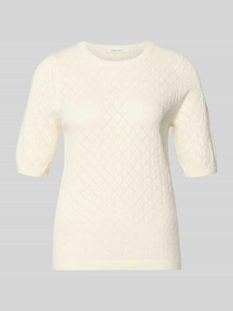 Selected Regular Fit T-Shirt in Ausbrenner-Optik Modell HELEN in Offwhite, Gr&ouml;&szlig;e XL