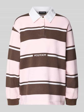 Pegador Sweatshirt mit Polokragen Modell MORELLA in Dunkelbraun, Gr&ouml;&szlig;e XL