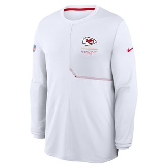 Nike Kansas City Chiefs Sideline Coach Nike Mens Dri-FIT NFL Long-Sleeve Top in White | 03B1075K7G-B8B