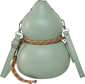 Generic Shoulder Bag for Women - Calabash PU Leather Sling Purse - Retro Shoulder Purse | for School Gym Travel Work Office Commuting Daily