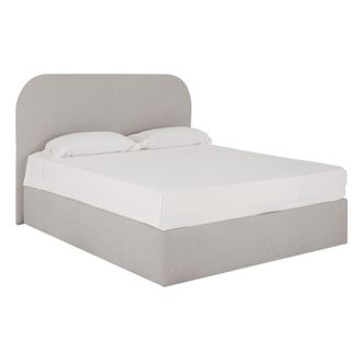 Deco Wood Cama con canap&eacute; gris claro para colch&oacute;n 180x200cm