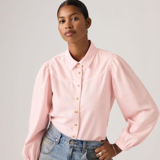 Levi's Journey Western Shirt - Womens - XS - Pink / Crystal Pink Gd