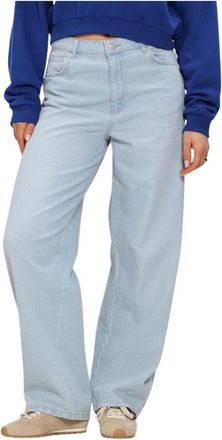 ALIX The Label Woven Flowy Denim Pants - Dames - Loose Fit Jeans - Blauw - S - Denim - Jeans