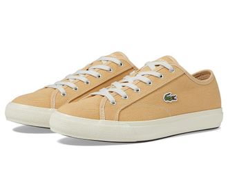 Lacoste Backcourt Sneakers Mens Lace-up Boots Light Brown/Off-White : 11.5 M, Canvas