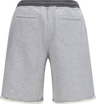 Brunello Cucinelli Mens Cotton Drawstring Shorts Grigio+piombo Bermuda