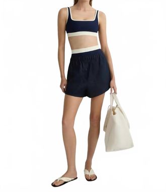 Bondi Born Leiden Elasticated Waistband Short In Navy