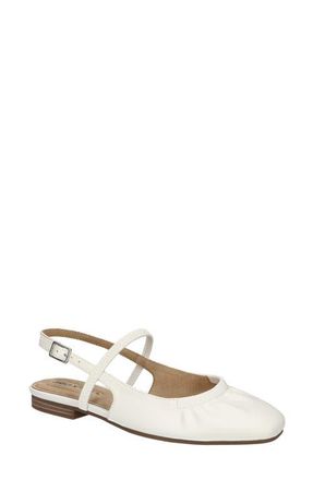 Easy Street Blake Slingback Flat in White at Nordstrom, Size 6.5
