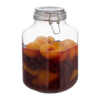 Relaxdays Relaxdays - 16 X Tarros Herm&eacute;ticos, Para Conservas, Con Tap&oacute;n, Anillo De Goma, Frasco De Cocina, Xxl, 3l, Transparente