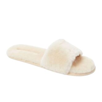 Rebecca Minkoff Womens Palah Shearling Slide In Natural Shearling