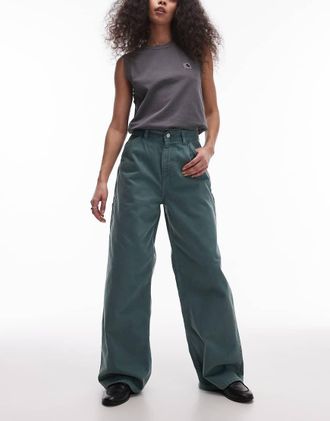 Carhartt Work in Progress Jens - Jeans larghi verdi-Verde