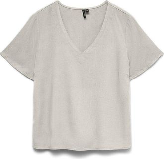 Vero Moda Effen blouse met korte mouwen en V-hals