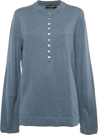 Dolce & Gabbana Katoenen top met knopen - Blauw