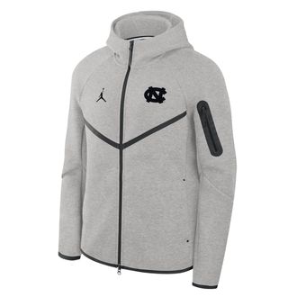 Nike North Carolina Tech Fleece Nike Mens College Full-Zip Hooded Jacket in Grey | 05L4086NNCN-R3D