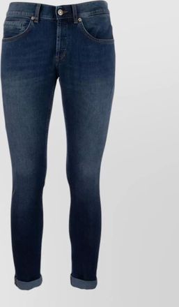 Dondup trousers belt loops faded wash five pockets