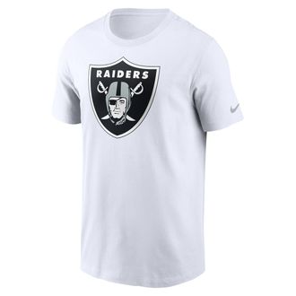 Nike Las Vegas Raiders Logo Essential Nike Mens NFL T-Shirt in White | N19910A8D-UXR