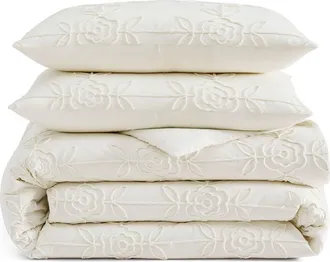 Peri Home Trellis Rose Duvet Cover & Pillow Shams Set in Ivory at Nordstrom, Size Full/queen