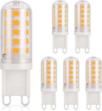 OEM Seis Bombillas Led G9 De 3w, Luz Blanca C&aacute;lida 3000k, 220-240v