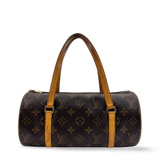 Louis Vuitton Papillon Damier Brown Canvas Handbag (Pre-Owned)